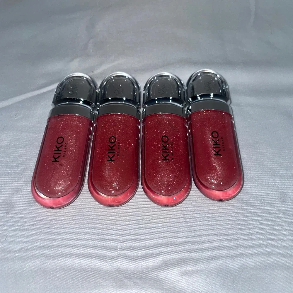 Lot of 4 Kiko Milano 3D Hydra Lipgloss 17 Pearly Mauve 0.21 fl oz Each New Boxed